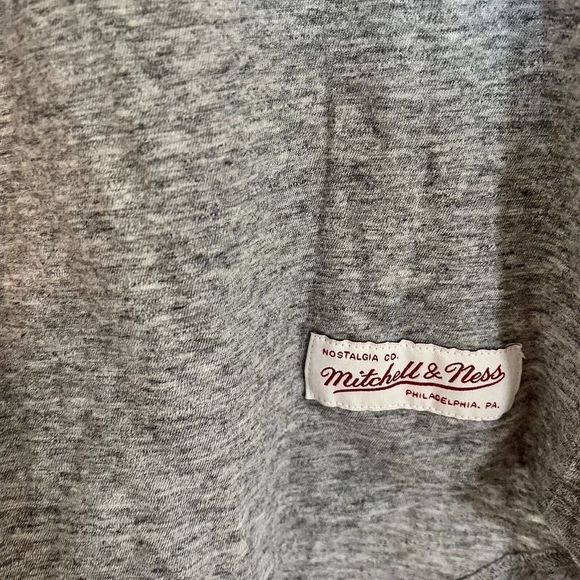 Kansas City Royals Baseball MLB Mitchell & Ness Mens M Henley Shirt Gray‎ Blue - Picture 4 of 8